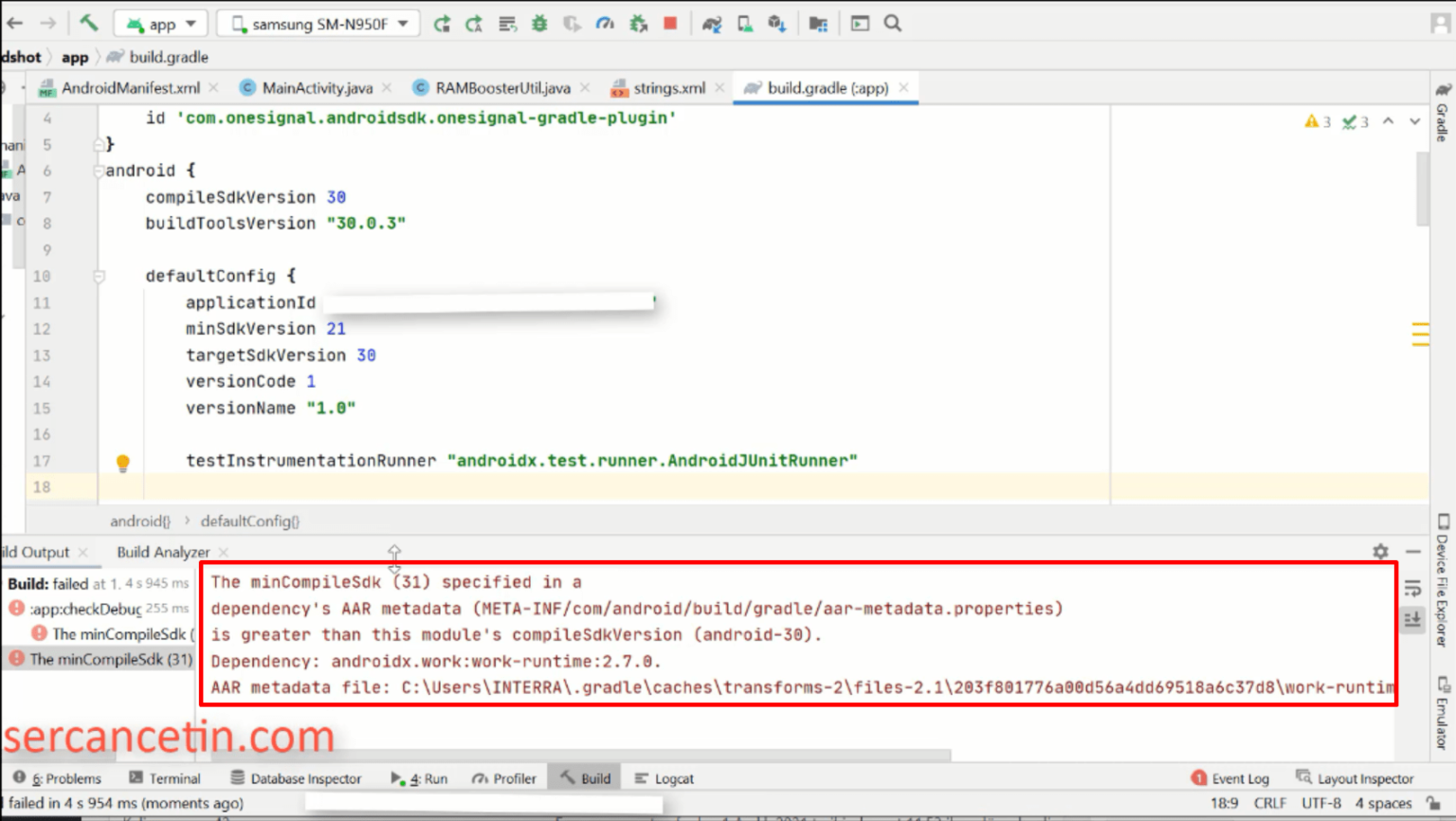 Android Studio The Mincompilesdk 31 Specified Error And Solution 